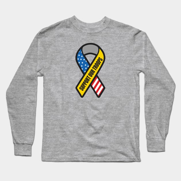 Support Our Troops Long Sleeve T-Shirt by Etopix